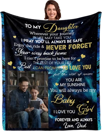 Miniatura 9 de WSYEAR Regalos de Navidad para mamá de parte de la hija, regalos para mujeres Best Mom Ever, manta con texto en inglés "I Love You Mother