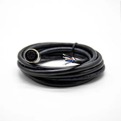 Miniatura 28 de Elecbee Cable M12 A-Code Conector recto de cabeza hembra individual Cable eléctrico de enchufe de aviación (cable de 12 pines 1M/3.3 pies)