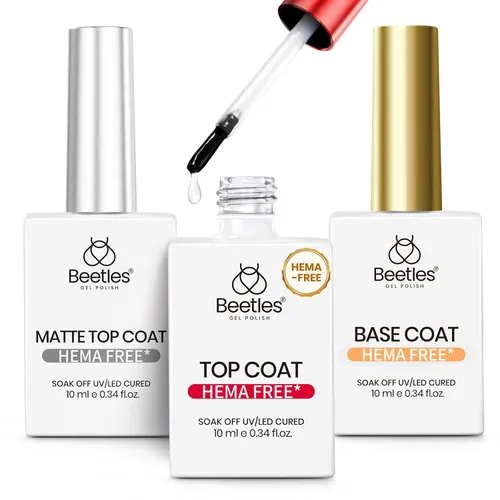 Miniatura 16 de Beetles Esmalte de uñas en gel - Capa base de gel, 15ml, Esmalte de uñas en gel prebondado de larga duración, capa base con lámpara de uñas UV, Capa