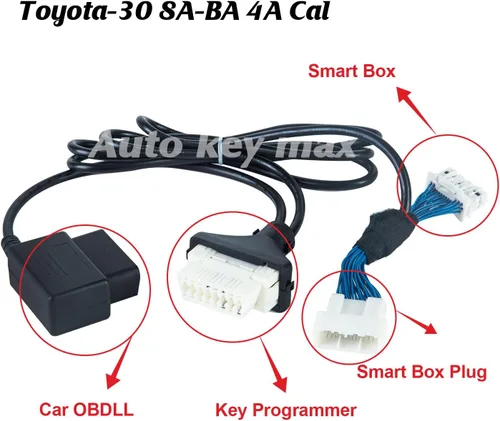 Miniatura 3 de OBDII OBD2 Programa de adaptador de cable de diagnóstico todas las llaves perdidas a través de OBD - Sin código PIN apto para modelos Toyota 30 pin