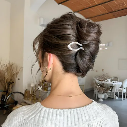 Miniatura 2 de 4 horquillas para el cabello para mujer, horquillas francesas en forma de U, elegantes accesorios para el cabello de mujer, horquilla francesa