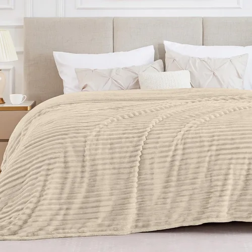 Miniatura 22 de BEDELITE Manta de forro polar para sofá, 10.58 oz/m², suave y cálida, manta acuática esponjosa, manta decorativa y de regalo para mujeres, hombres