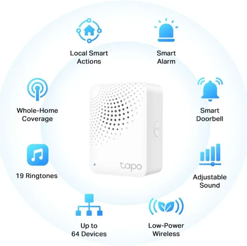 Miniatura 3 de Kit de inicio del sensor Tapo de TP-Link: "1 x Hub H100" + "1 x Sensor de movimiento T100" + "1 x Sensor de contacto T110