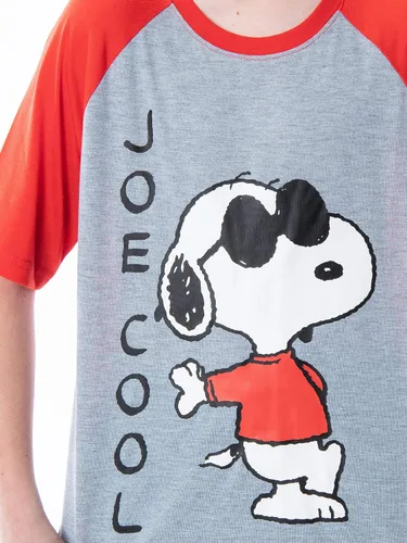 Miniatura 3 de INTIMO Peanuts Joe Cool Snoopy - Pijama de manga corta y pantalones cortos, conjunto de 2 piezas para niños