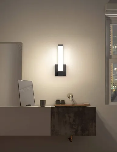 Miniatura 2 de Aplique de pared negro para decoración de la casa, luces LED de pared para dormitorio, lámpara de pared de mesita de noche, lámpara de pared moderna