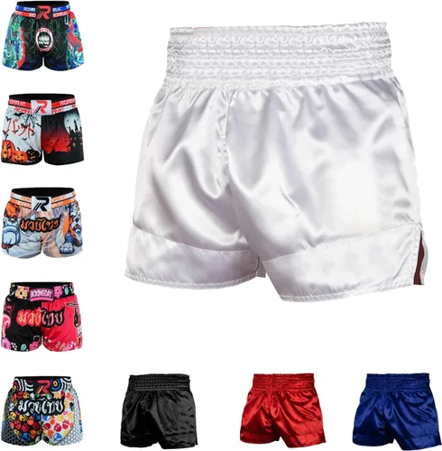 ROAR-INT Pantalones cortos de Muay Thai para niños, artes marciales, MMA Kickboxing, pantalones cortos para niños y niñas