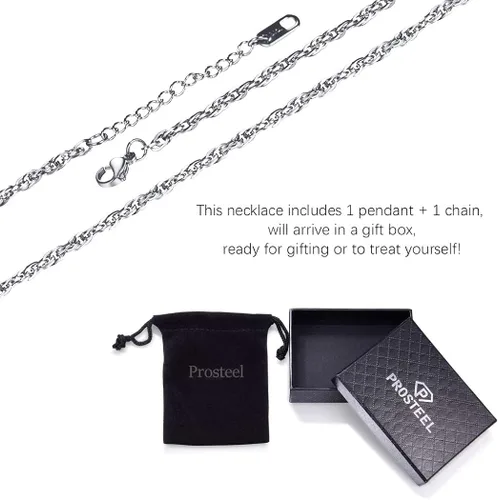 Miniatura 7 de PROSTEEL Collar con colgante y cadena de acero inoxidable de la estrella de David judía, joyería de Israel para hombres y mujeres