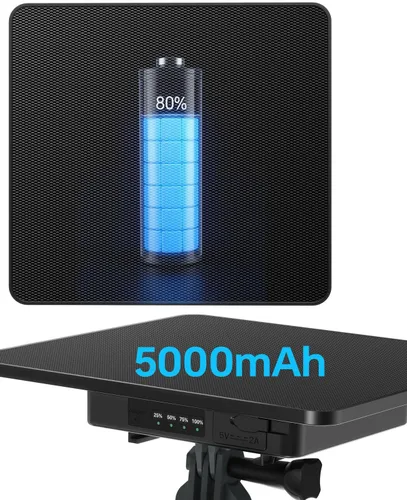 Miniatura 8 de KJK Panel solar de 6 W para cámara de anillo, cargador de panel solar de cámara de rastro con batería de 5000 mAh para cámara de juegos y cámara