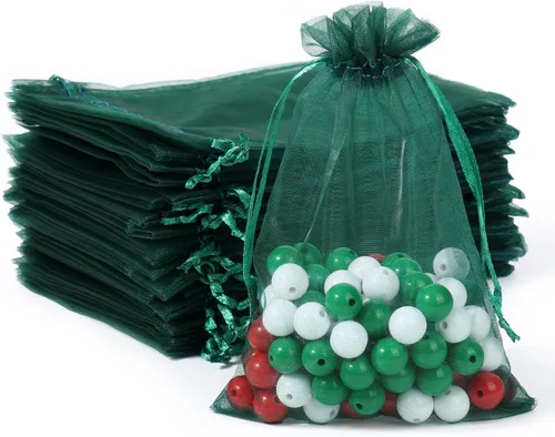 Miniatura 7 de WenTao 100 bolsas de organza blancas transparentes de 4 x 6 (3.9 x 5.9 in) para recuerdos de boda con cordón, bolsas de joyería de primera calidad