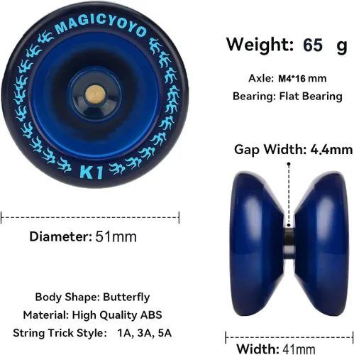 Miniatura 4 de MAGICYOYO K1 Yoyo Yoyo profesional sensible para niños, adolescentes y adultos, trucos de giro de dedos, yoyos para principiantes a avanzados