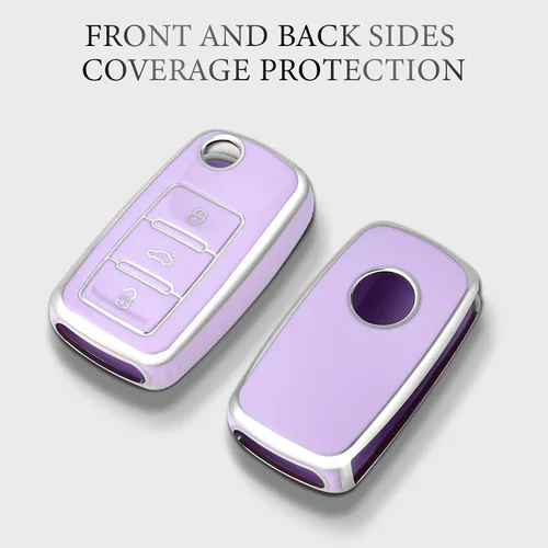 Miniatura 6 de OFFCURVE - Funda para llavero Volkswagen, carcasa protectora completa de TPU suave para llavero de VW Jetta Golf Polo Passat MK8 Tiguan Beetle