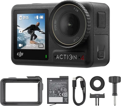 Miniatura 10 de DJI Osmo Action 4 Combo estándar, cámara de acción impermeable con sensor de 1/1.3 pulgadas, video 4K/120fps, impresionantes imágenes con poca luz