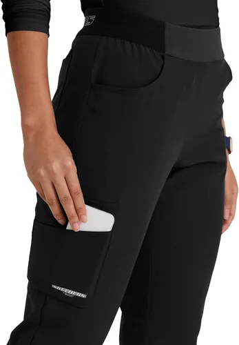 Miniatura 3 de BARCO Skechers Vitality Electra Scrub Jogger para mujer, estilo yoga, pantalón médico de tela sostenible para mujer, Negro