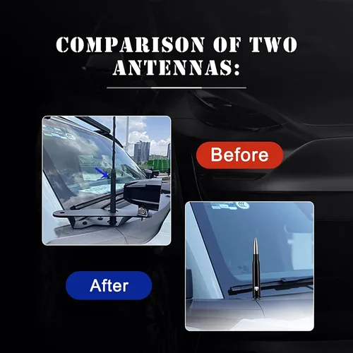 Miniatura 4 de Pack-1 - Antena tipo bala para automóvil, para GM Chevy Silverado 1500 2500 3500 HD Avalanche GMC Sierra 1500 2500 3500 Denali accesorios