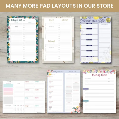 Miniatura 7 de bloom daily planners - Bloc de notas semanal para planificar las comidas con imanes para el refrigerador, incluye una «Lista de compras