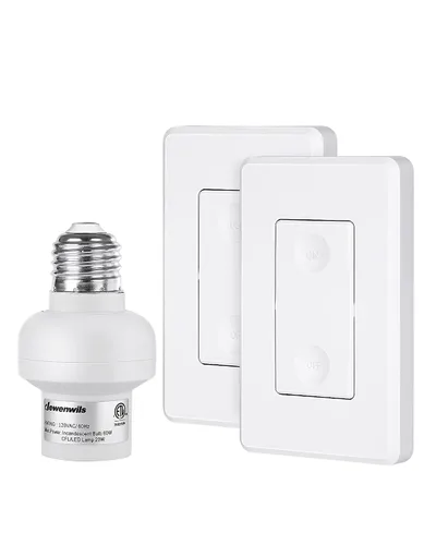 Miniatura 8 de DEWENWILS Toma de luz con control remoto, base E26/E27, programable y ampliable, no necesita cableado, enchufes de luz inalámbricos para dormitorio