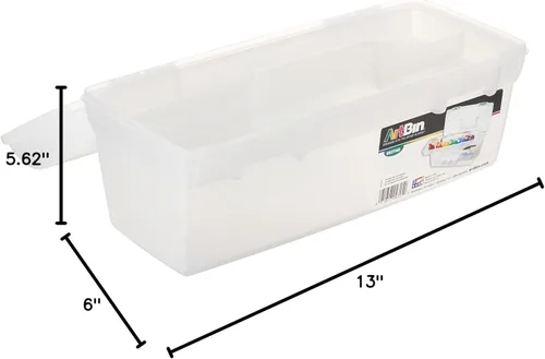 Miniatura 10 de ArtBin 6937AG Essentials contenedor con bandeja extraíble, organizador portátil de arte y manualidades con asa y bandeja, transparente/aguamarina