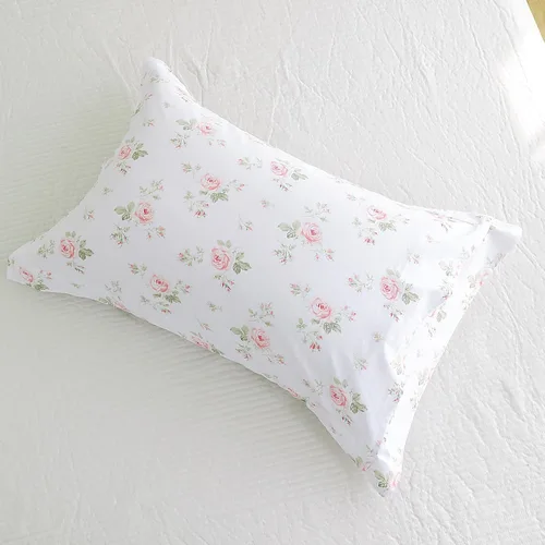 Miniatura 7 de QSH Juego de 2 fundas para almohada de algodón tamaño Queen, diseño floral vintage chic con estampado de rosas, fundas para almohada con cierre