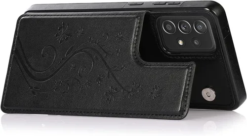 Miniatura 5 de Funda de teléfono para Samsung Galaxy A52 5G/4G con protector de pantalla de vidrio templado y tarjetero con soporte para tarjetero, soporte
