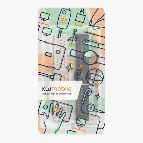 Miniatura 7 de kwmobile Correa compatible con Amazfit Bip 6 / Bip 5 Unity/Bip 5 / GTS 3 / Balance 2 / Correa de repuesto de silicona para reloj - Negro/Gris oscuro