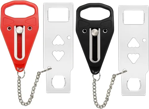 AirBNB - Cerradura de puerta portátil, paquete de 2 cerraduras adicionales para privacidad y seguridad adicionales en el hogar, hotel y apartamento,
