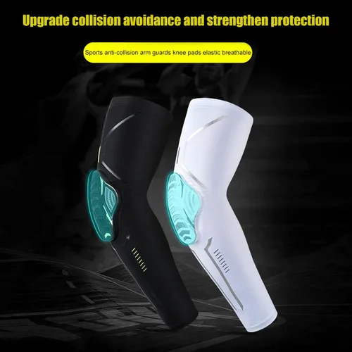 Miniatura 3 de Wonzone Coderas para hombre, mangas para brazos, protección UV, deportes, baloncesto, tirador, mangas de compresión de enfriamiento