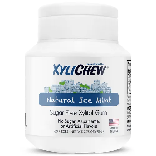 Miniatura 35 de Xylichew - Botes de goma de mascar 100% xilitol, sin OMG, gluten, aspartame y goma sin azúcar, cuidado bucal natural, alivia el mal aliento