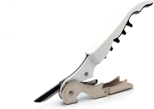 Miniatura 17 de Pulltap's - Sacacorchos genuino clásico 500 para camarero – Llave de vino con doble bisagra y cortador de papel de aluminio con bisagra – Diseño