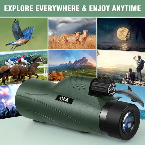 Miniatura 7 de Telescopio monocular de 12 x 56 pulgadas de alta potencia para adultos Viene con adaptador para smartphone, trípode, bolsa de viaje Para