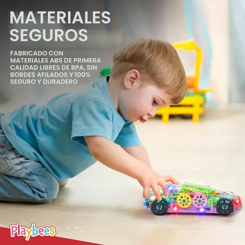 Miniatura 7 de Playbees Juguete de coche transparente iluminado, juguetes para niños autistas de 3 a 5 años, juguete sensorial para niños con autismo, juguetes