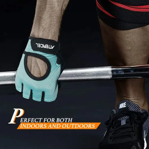 Miniatura 4 de ATERCEL Guantes de levantamiento de pesas, protección completa de la palma de la mano, guantes de entrenamiento para gimnasio, ciclismo, ejercicio