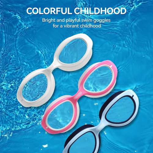 Miniatura 6 de COPOZZ Gafas de natación para niños, antivaho y HD, cómodo ajuste 3D, gafas de natación duraderas unisex para niños y niñas de 3 a 14 años