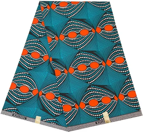 Miniatura 3 de BintaRealWax Tela Africana Ankara de Poliéster con Impresiones de Cera 6 Yardas de Tela Africana Tradicional para Vestido de Fiesta PL536