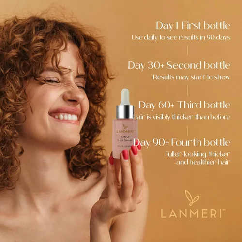 Miniatura 5 de Lanmeri Suero vegano para el crecimiento del cabello, tratamientos naturales para el crecimiento del cabello y la pérdida del cabello para mujeres