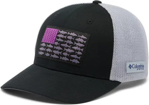 Miniatura 152 de Columbia - Gorra de malla con bandera con árboles unisex para adultos, corona alta