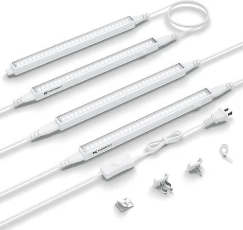 Miniatura 14 de Maygrove Luces de cultivo para plantas de interior, lámpara LED de crecimiento de espectro ajustable de 1 pie de 28 W (4 x 7 W), tira de luz de rojo