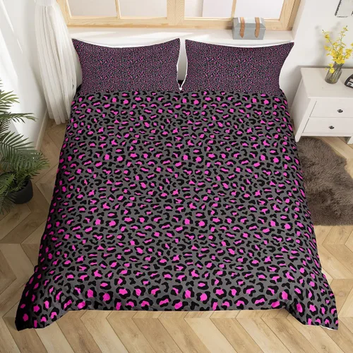 Miniatura 18 de Castle Fairy Juego de ropa de cama tamaño individual, juego de funda de edredón con diseño de ciervos y pinos para niños y niñas, juego de funda