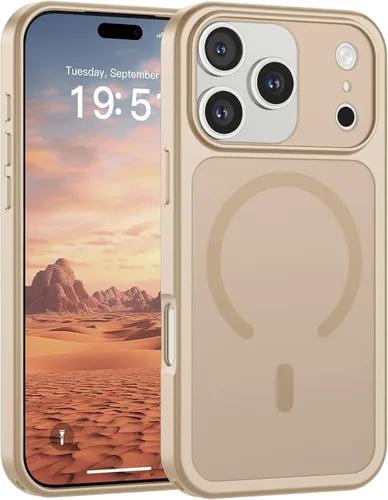 Miniatura 41 de SUPFINE Funda magnética para iPhone 11 Pro Max (compatible con MagSafe) (protección contra caídas de grado militar), delgada, translúcida mate, a