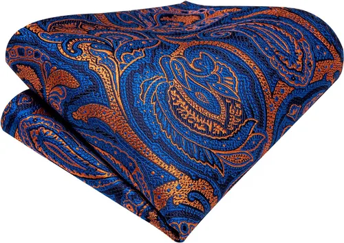 Miniatura 37 de Dubulle Corbata tejida de cachemira para hombre y gemelos de pañuelo para hombre, conjunto de gemelos para boda formal y negocios