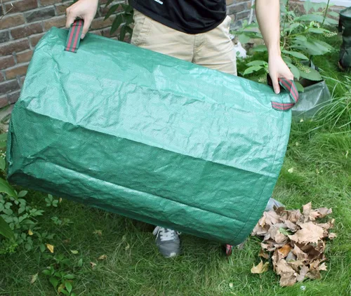 Miniatura 5 de Gardzen Paquete de 3 bolsas de jardín de 32 galones – Bolsas de jardinería reutilizables y resistentes, bolsa de residuos de hojas de jardín
