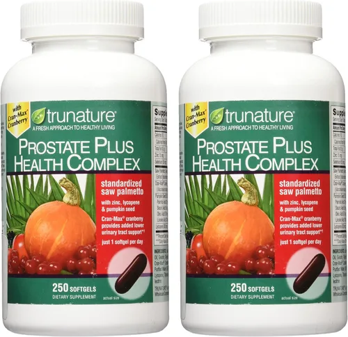 Miniatura 3 de Trunature Saw Palmetto Prostate Health Complex con zinc, licopeno y semillas de calabaza, 250 cápsulas blandas