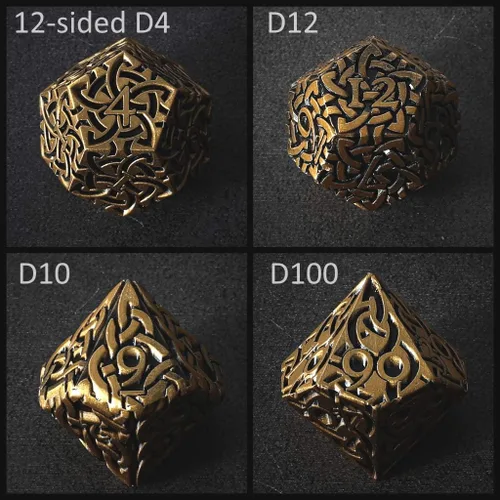 Miniatura 3 de KakapopoTCG. - Juego de dados de metal poliédrico, 7 piezas, extra pesado, extra grande, para Dungeons and Dragons. Call of Cthulhu, Pathfinder