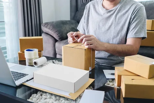 Miniatura 6 de Eupako Cajas de Envío 9x6x2 pulgadas de Cartón Corrugado Pequeñas - Paquete de 25 Cajas de Correo Blancas para Embalaje de Pequeñas Empresas, Caja