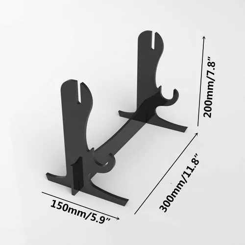 Miniatura 2 de LEILIN Soporte de espada Katana soporte acrílico de dos capas para espada samurái, soporte para katana de escritorio, hoja acrílica de 0.236 in