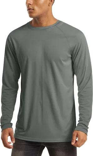 Miniatura 47 de MAGCOMSEN Camisas de manga larga para hombre, protección solar UPF 50+, camisetas atléticas para senderismo, correr, entrenamiento, protección