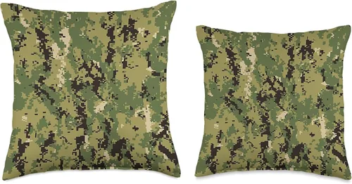 Miniatura 3 de XGVCBLWJHBSY Creations Co AOR2 - Almohada de camuflaje digital con patrón militar, color verde, 16 x 16 pulgadas, multicolor