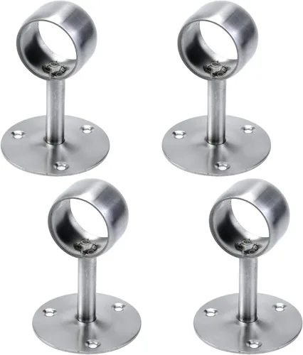 Miniatura 11 de Antrader Paquete de 4 soportes de acero inoxidable de 1.26 pulgadas de diámetro para armario, barra de soporte, soporte de tubería, soporte