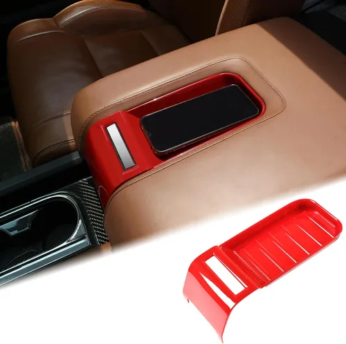 Miniatura 9 de Caja de reposabrazos para consola central de automóvil, cubierta de ranura para Toyot@a Tundra 2014-2021, bandeja organizadora de consola