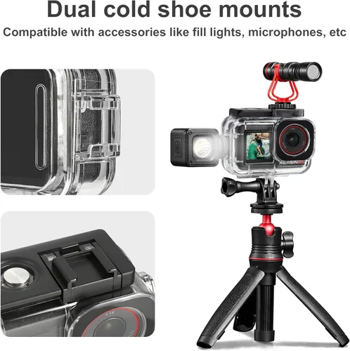 Miniatura 8 de FitStill 196FT/60M Estuche Impermeable y 3 Filtros y Juego de Palanca Flotante Compatible con DJI Osmo Action 5 Pro Action 4 Action 3, Cubierta