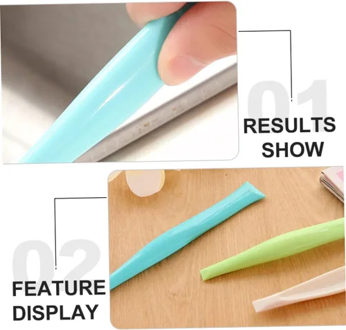 Miniatura 8 de Pala de limpieza, espátulas de silicona, herramienta de limpieza para estufa, raspador de repostería, raspador de plástico, rascador de cocina